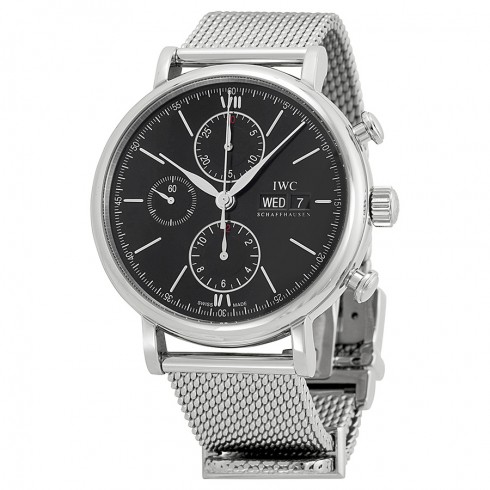 IWC Portfonio Chronograph Automatic Black Dial Steel Men's Watch IW391010 watches