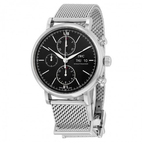 IWC Portofino Automatic Black Dial Stainless Steel Men's Watch IW391016 watches