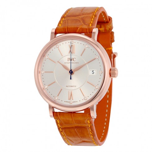IWC Portofino Silver Diamond Dial Automatic Unisex Watch 4581-05 watches