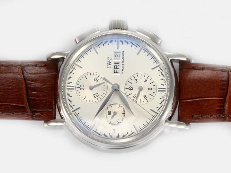IWC Portofino Chronograph IW378302 White Dial Round Automatic Watch watches