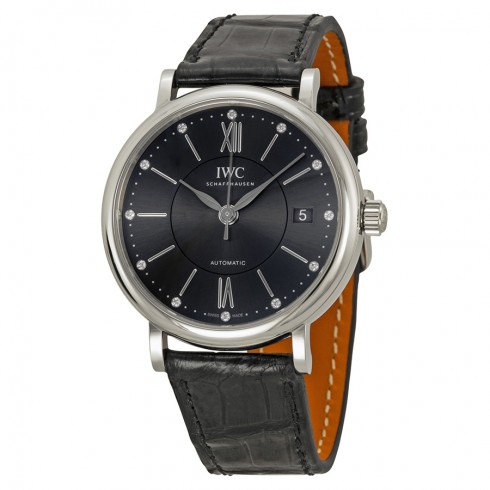 IWC Portofino Grey Diamond Dial Automatic Unisex Watch IW458102 watches