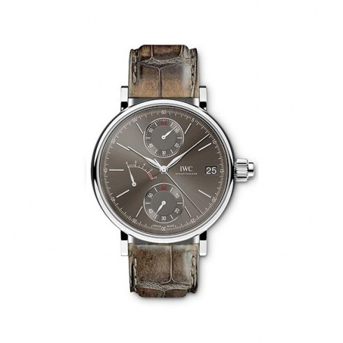 IWC Portofino Monopusher Ardoise Dial Chronograph 18K White Gold Men's Watch IW515103 watches