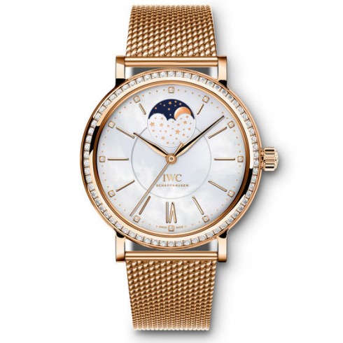 IWC Portofino Mother of Pearl Dial Diamond 18k Rose Gold Automatic Unisex Watch 4590-05 watches