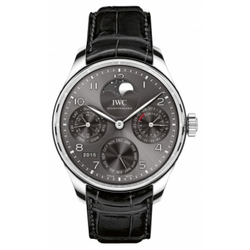 IWC Portugeiser Perpetual Calendar Slate Grey Dial 18K White Gold Automatic Men's Watch IW503301 watches