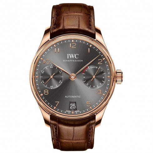 IWC Portugeiser Slate Grey Dial 18K Rose Gold Automatic Men's Watch IW500702 watches