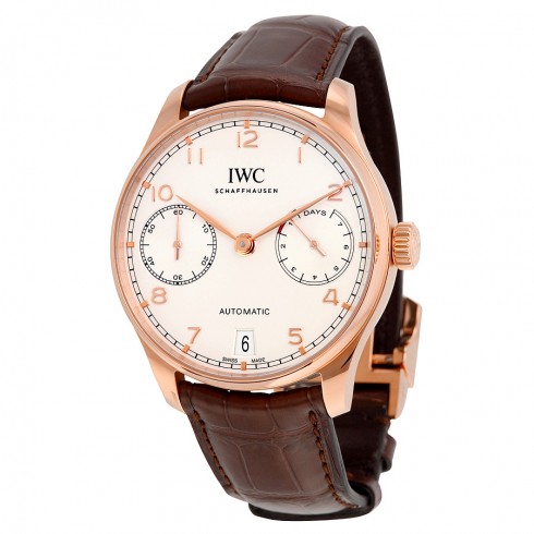 IWC Portugieser White Dial 18 Carat Red Gold Automatic Men's Watch IW500701 watches