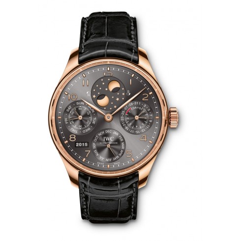 IWC Portugieser Perpetual Calendar Ardoise Dial 18K Rose Gold Automatic Men's Watch IW503404 watches