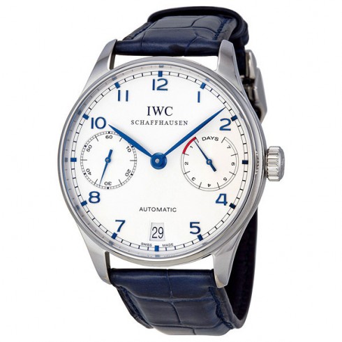 IWC Portuguese Automatic Steel Blue Men's Watch IW500107 watches
