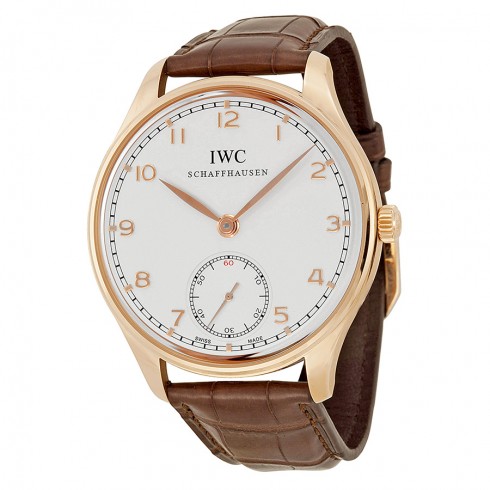 IWC Portuguese Automatic White Dial Brown Leather Men's Watch IW545409 watches
