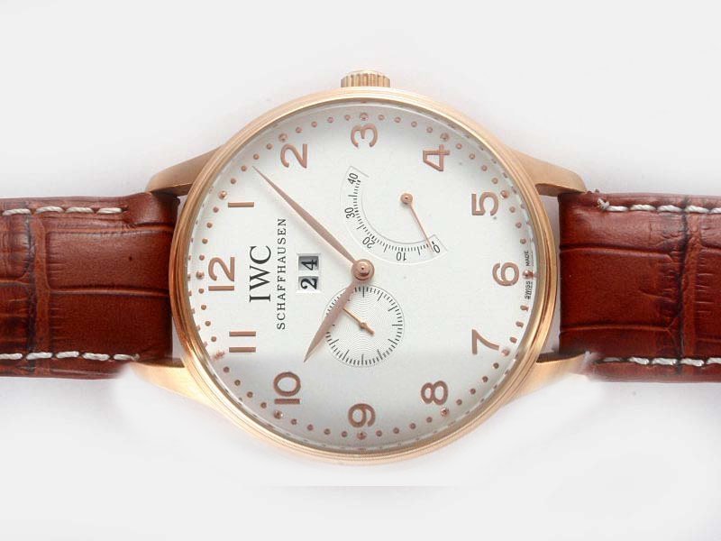 IWC Portuguese Chrono-Automatic IW371402 46mm White Dial Watch watches