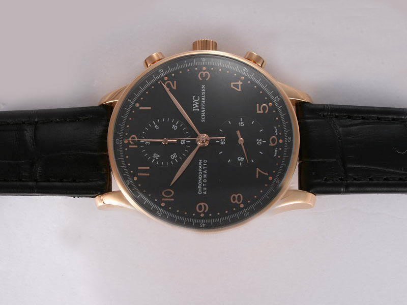 IWC Portuguese Chrono-Automatic IW371415 Automatic 40mm Black Dial Watch watches