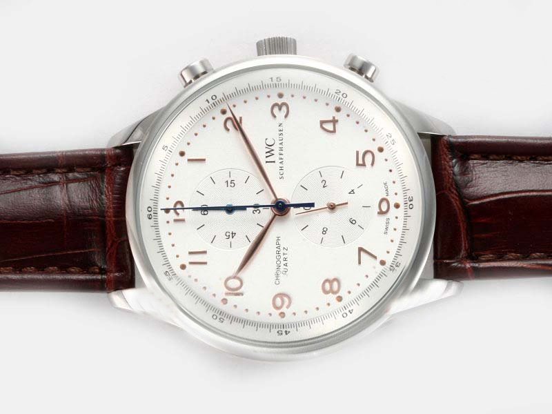IWC Portuguese Chrono-Automatic IW371431 White Dial 40mm Quartz Chronograph Watch watches