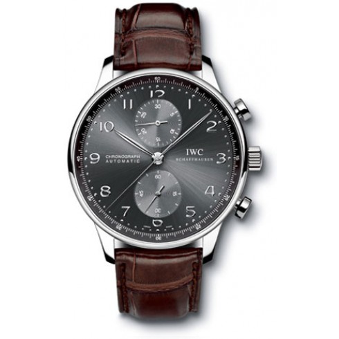 IWC Portuguese Chrono-Automatic 18kt White Gold Brown Men's Watch IW371431 watches