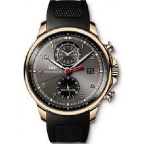 IWC Portuguese Chronograph Automatic Grey Dial Black Rubber Men's Watch IW390202 watches
