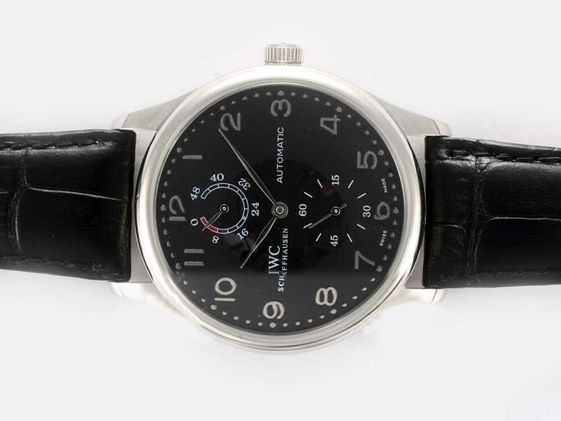 IWC Portuguese F.A. Jones IW544203 Black Stainless Steel Strap Black Dial Round Watch watches