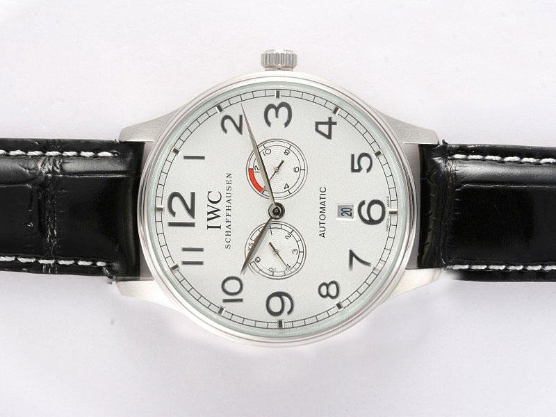 IWC Portuguese IW500107 Stainless Steel Case Stainless Steel Bezel White Dial Watch watches