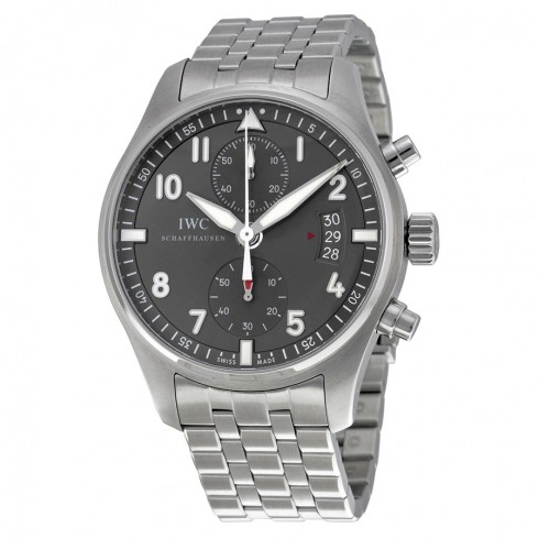IWC Spitfire Ardoise Chronograph Dial Stainless Steel Men's Watch IW387804 watches