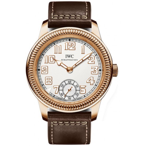 IWC Vintage Pilot Silver Dial 18kt Rose Gold Brown Leather Men's Watch IW325403 watches