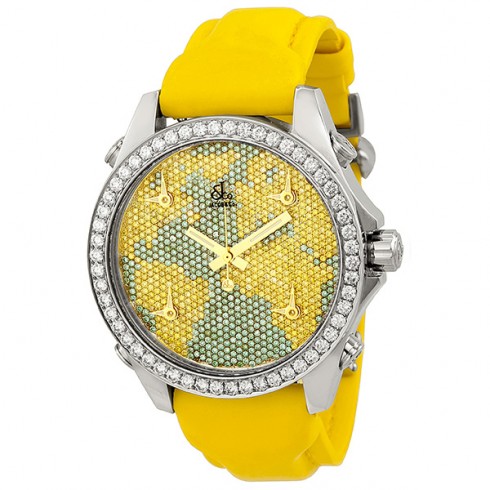 Jacob and Company Five Time Zone Blue and Yellow Diamond Pave Unisex Watch JCM47YB watches
