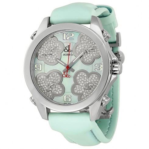 Jacob and Company Five Time Zone Diamond Accented Dial Unisex Watch JCMATH14 watches