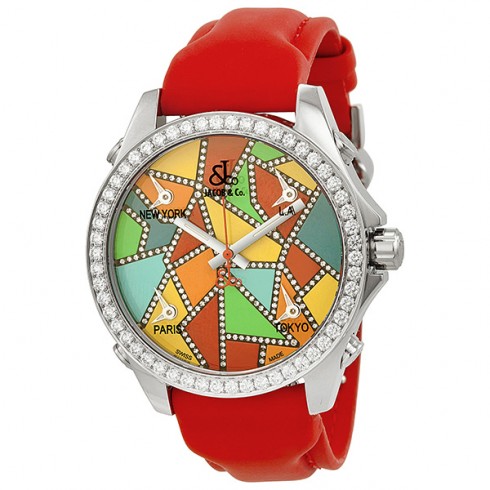 Jacob and Company Five Time Zone Diamond Accented Multi-Colored Dial Unisex Watch JCM117DA watches
