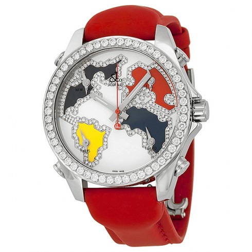 Replica Jacob and Company Five Time Zone Diamond Continent Dial Unisex Watch JCM126 Watch