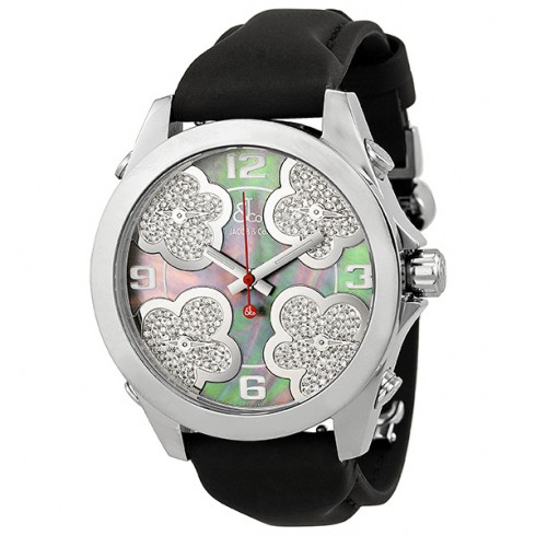 Jacob and Company Five Time Zone Mother of Pearl Diamond Pave Dial Unisex Watch JCMATH15 watches