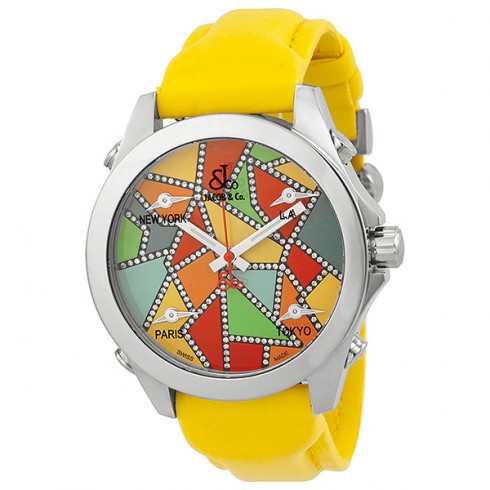 Jacob and Company Five Time Zones Diamond Accented Multi-Colored Dial Unisex Watch JCM117DA watches