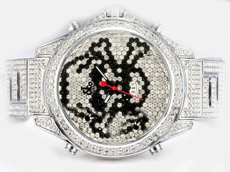 Jacob Co Five Time Zone JC - MSKULL White Dial Quartz Round Watch watches