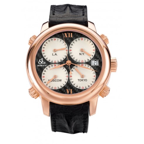 Jacob & Co. H24 Five Time Zone Automatic H24CFRG watches
