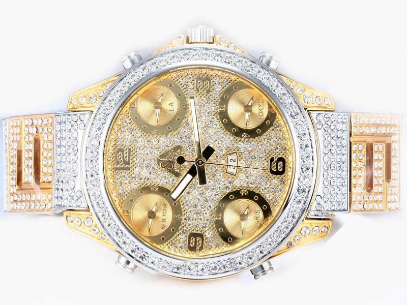 Replica Jacob Co JC - 30P JC-30p 3.25 18K Gold Case Stainless Steel with Diamond Bezel Mens Watch Watch