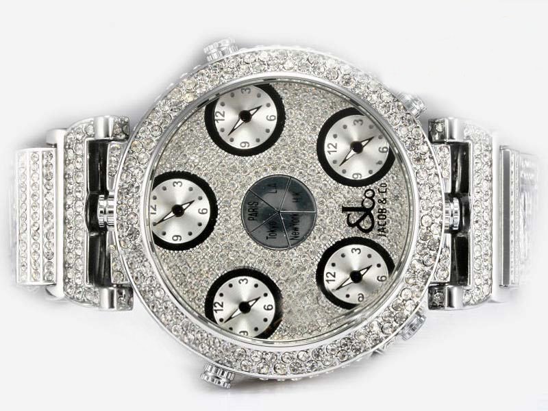 Jacob Co Pocket Watch JC - G3RDC Stainless Steel Case Mens Watch watches