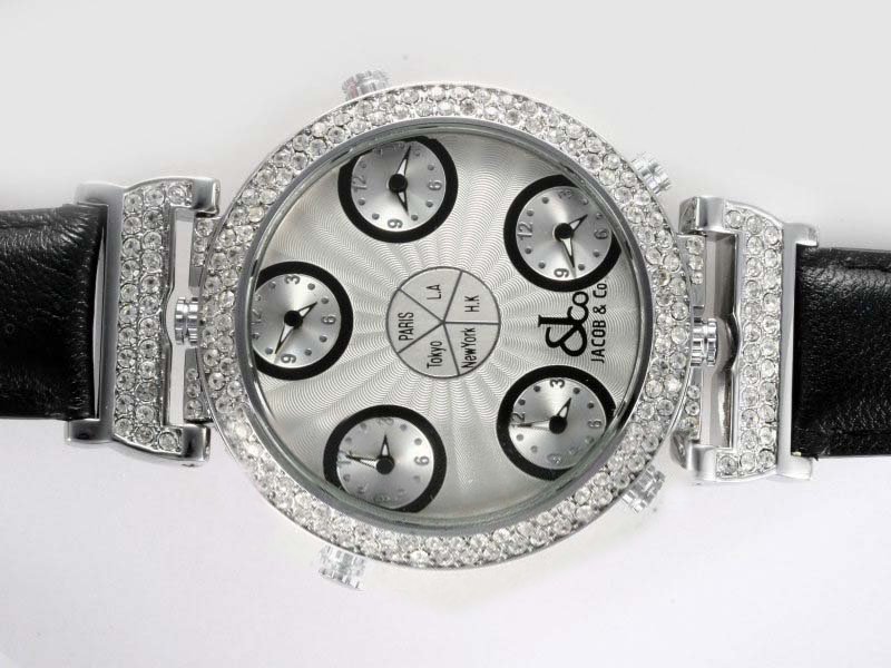 Jacob Co Pocket Watch JC - G3RDC White Dial 49mm Stainless Steel Case Watch watches
