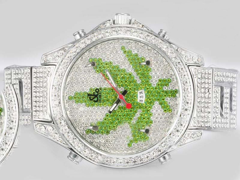 Jacob Co World Time 10.25 Carat Round Stainless Steel Case White Dial Watch watches