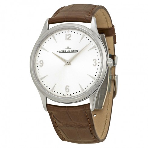 Jaeger Le Coultre Master Ultra Thin Silver Dial Brown Leather Men's Watch Q1348420 watches