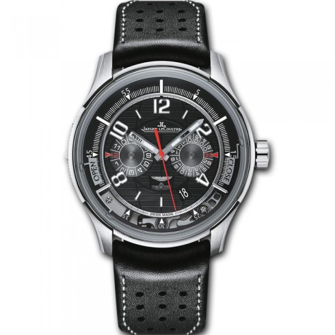 Jaeger LeCoultre AMVOX2 Transponder Black Dial Black Leather Men's Watch Q192T48A watches