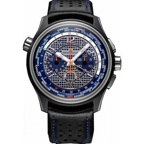 Replica Jaeger LeCoultre Amvox5 Grey and Blue Dial GMT Men's Watch Q193J480 Watch