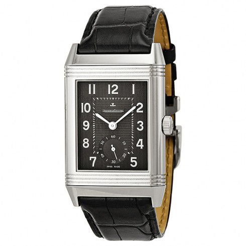 Jaeger LeCoultre Grande Reverso 976 Black Dial Leather Men's Watch Q3738470 watches