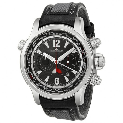 Jaeger LeCoultre Master Compressor Automatic Black Dial Black Leather Men's Watch Q1768421 watches