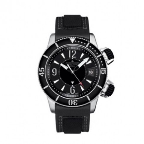 Jaeger LeCoultre Master Compressor Black Dial Leather Strap Mechanical Men's Watch Q183T470 watches