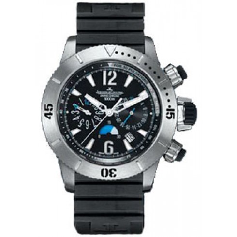 Jaeger LeCoultre Master Compressor Black Dial Titanium Black Rubber Men's Watch Q186T670 watches