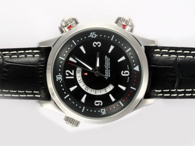 Jaeger-Lecoultre Master Compressor Chronograph 1708470 Round Black Dial Stainless Steel Case Watch watches