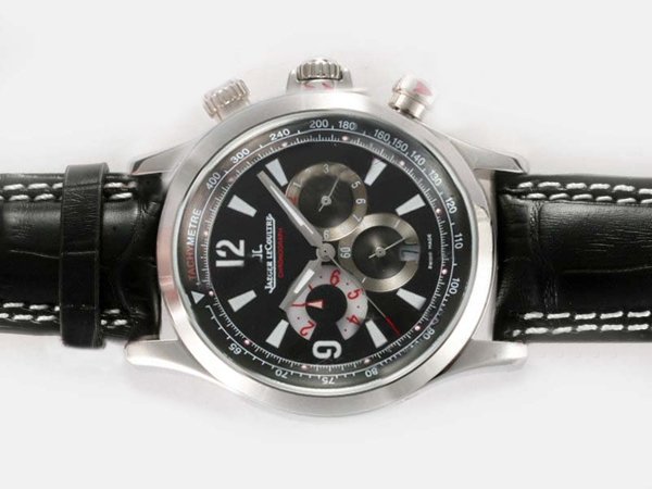 Jaeger-Lecoultre Master Compressor Chronograph 1758170 Round Black Dial Watch watches
