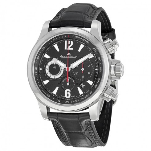 Jaeger LeCoultre Master Compressor Chronograph Black Galvanic Dial Leather Men's Watch Q1758421 watches