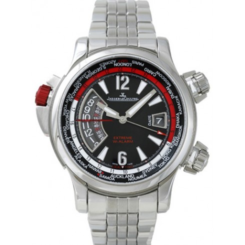 Jaeger LeCoultre Master Compressor W Alarm Black Dial Stainless Steel Automatic Men's Watch Q1778170 watches