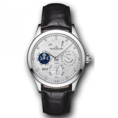 Jaeger LeCoultre Master Control Eight Days Perpetual 40 Silver Dial Black Leather Men's Watch Q1613401 watches