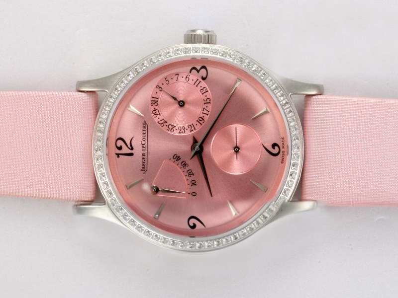 Jaeger-Lecoultre Master Control Reserve de Marche 1488406 Round Automatic Pink Dial Watch watches