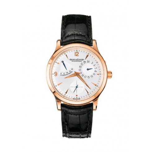 Jaeger LeCoultre Master Control Silver Dial 18kt Pink Dial Black Leather Men's Watch Q1482401 watches
