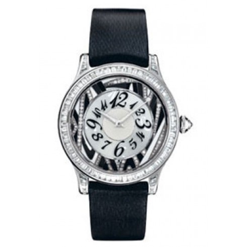 Jaeger LeCoultre Master Control Twinkling Diamonds Silver Dial 18kt White Gold Diamond Black Satin Ladies Watch Q1203491 watches