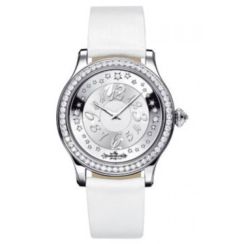 Jaeger LeCoultre Master Control Twinkling Diamonds Silver Dial 18kt White Gold White Leather Ladies Watch Q1203410 watches